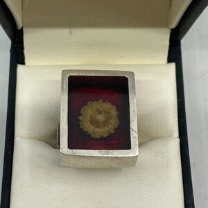 Vtg 1970s BERNARD CHAUDRON signed modernist sterling silver ring sz 4.5